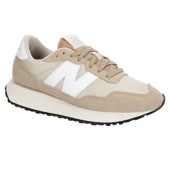 New Balance 237 Women’s 70’s Retro Athletic Running Shoes Sneaker Light Tan - Picture 3 of 6